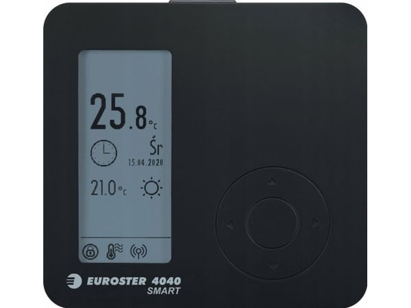 Euroster Ohjelmoitava lämpötilan säädin Euroster 4040 SMART, musta