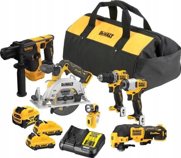 DEWALT. 12V COMBO DCK611P1D2 (DCH072+DCS512+DCD701+DCF801+DCS353+DCL510) 1x5,0 2x2,0Ah TORBA