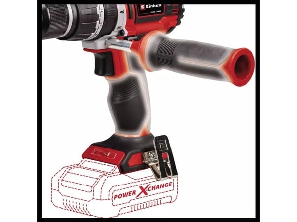 Einhell TP-CD 18/60 Li-i BL, Boremaskin med pistolgrep, Nøkkelløs, Børsteløs, Sort, Rød, 1,3 cm, 32000 RPM - SOLO