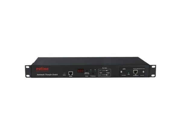 ROLINE 19.07.3415, Rackmontering, 1U, 8 AC-utganger, Sort