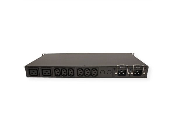 ROLINE 19.07.3415, Rackmontering, 1U, 8 AC-utganger, Sort
