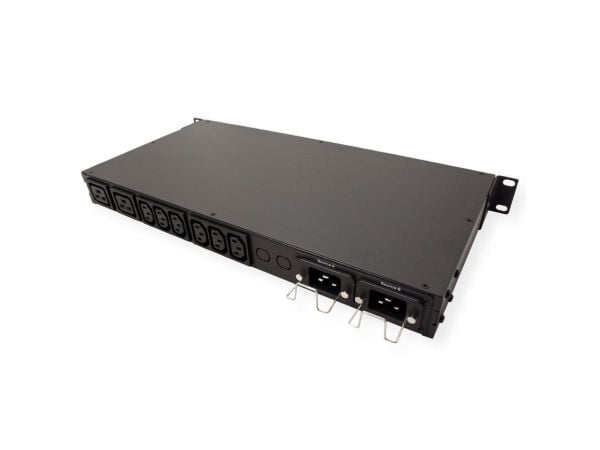 ROLINE 19.07.3415, Rackmontering, 1U, 8 AC-utganger, Sort
