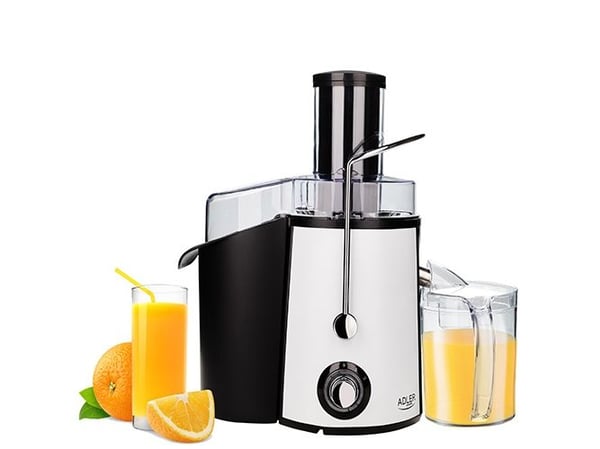 Adler AD 4128, Juicesentrifuge, Sort, Hvit, Metallisk, Trinnløs, 18000 RPM, 2 l