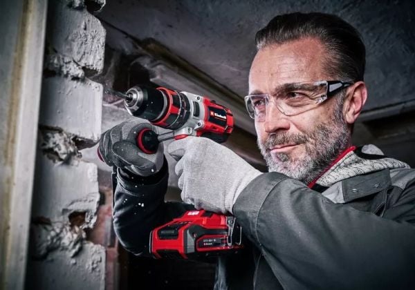 Einhell TP-CD 18/80 Li-i BL, Boremaskin med pistolgrep, Nøkkelløs, Børstet, Sort, Rød, 1,3 cm, 28800 RPM - SOLO