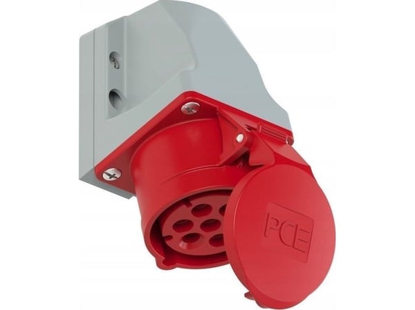 PCE Kestopistorasia 16A 7P 400V punainen IP44 117-6V 117-6V