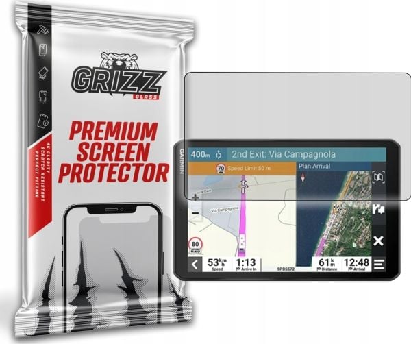 Etui til navigasjon GrizzGlass matt foliefolie PaperScreen til Garmin Camper 1095