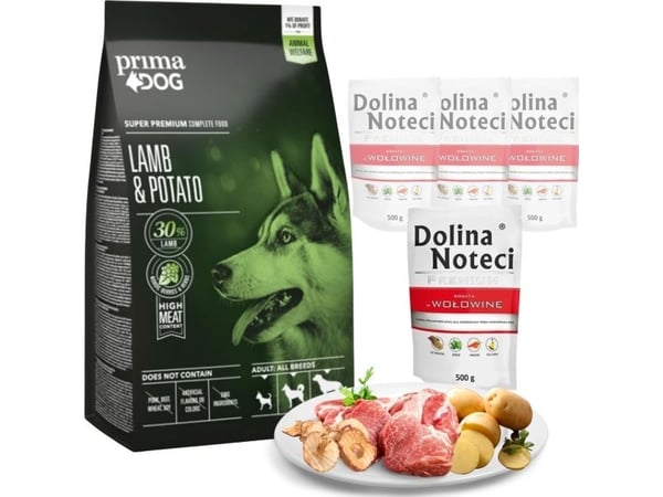 Prima PRIMADOG torrfoder lamm-potatis 10 kg