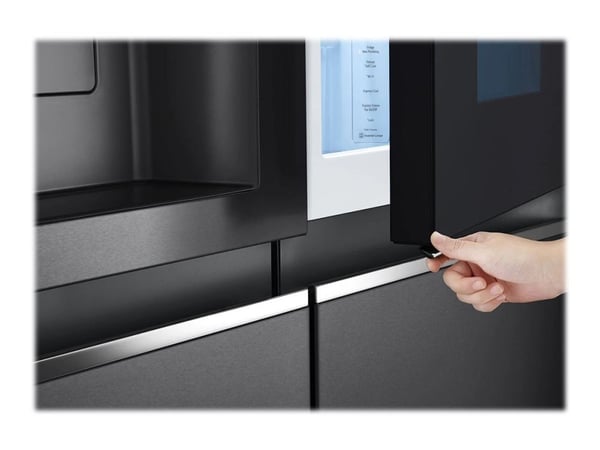 LG GSXV90MCAE - Kylskåp/frys - sida vid sida med vattenbehållare, isbehållare - Wi-Fi - bredd: 91.3 cm - djup: 73.5 cm - höjd: 179 cm - 635 liter -...