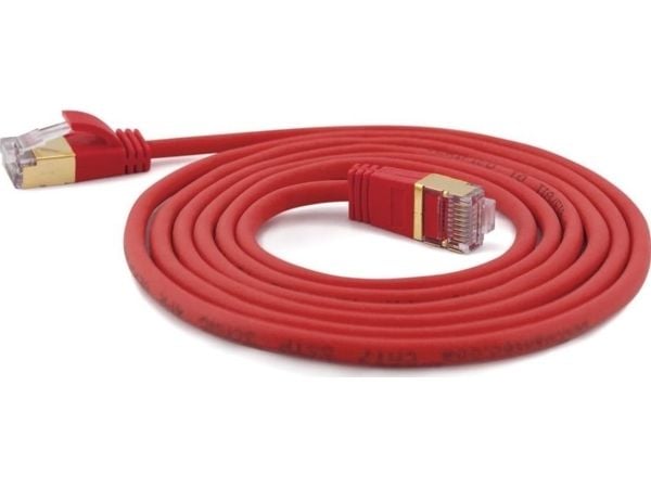 wantec - Koblingskabel - RJ-45 (hann) til RJ-45 (hann) - 1 m - rød