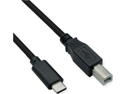 ROLINE 11.02.8338, 4,5 m, USB C, USB B, USB 2.0, 0,48 Gbit/s, Svart