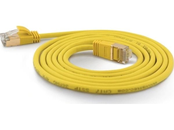 wantec - Koblingskabel - RJ-45 (hann) til RJ-45 (hann) - 2 m - CAT 6a - gul