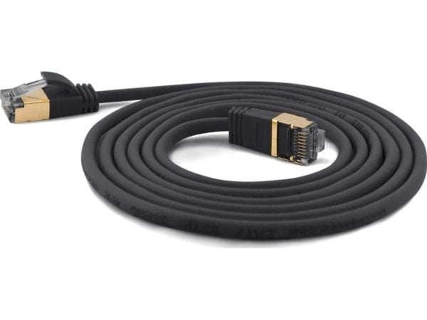 wantec - Koblingskabel (hann) til RJ-45 (hann) - 25 cm - svart