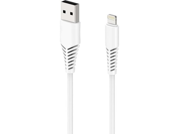 2GO 797288, 1 m, Lightning, USB B, Hankjønn, Hankjønn, Hvit