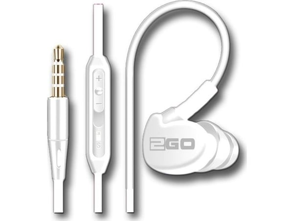 2GO Active 1, Kabel, Samtal/musik, Headset, Vit