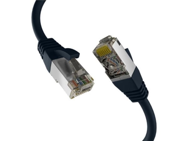 EFB-Elektronik CAT8.1 SORT 0,25m RJ45 PATCH KABEL S/FTP PIMF LSZH 2000MHZ 40GB NETTVERKSKABEL (EC020200299)