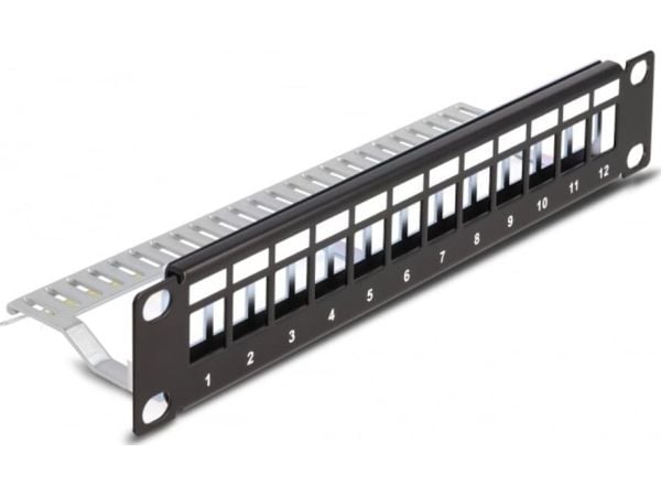 DeLOCK 66874, Musta, Metalli, 1U, 254 mm, 72 mm, 44 mm