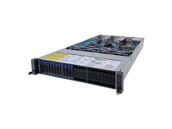Gigabyte R282-Z97 (Rev. A00) - Server - rackmonterbar 2U - 1-veis - ingen CPU - RAM 0 GB - SATA/SAS/NVMe - hot-swap 2.5" brønn(er) - uten HDD - AST...
