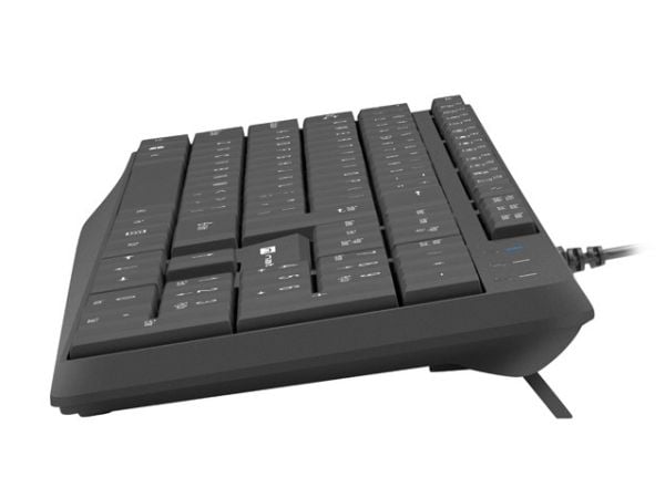 NATEC NAUTILUS, Täysikokoinen (100 %), Langallinen, USB, Kalvokytkin, QWERTY, musta