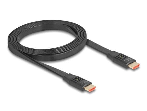 DeLOCK 81002, 2 m, HDMI Type A (Standard), HDMI Type A (Standard), 3D, 48 Gbit/sek., Svart