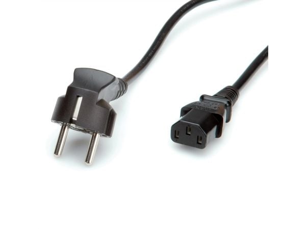 ROLINE Virtajohto CEE7/7 kulmikas+ IEC-C13suora 3x1.5mm2 3m - Virta/virransyöttö - 3 m (19.08.1014)