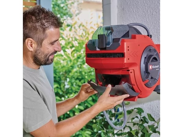 Einhell GE-HR 18/30 WH Li-Solo, Vegg-montert Hjul, Automatisk, Funksjonell, Sort, Rød, Vegg-montert, 30 m - SOLO