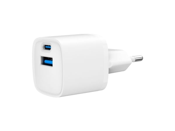 Gembird - Strømadapter - 20 watt - 3 A - PD, QC 3.0 - 2 utgangskontakter (USB-type A, USB-C)