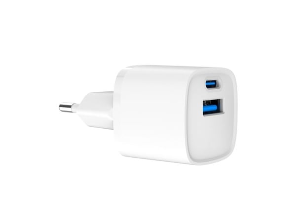 Gembird - Strømadapter - 20 watt - 3 A - PD, QC 3.0 - 2 utgangskontakter (USB-type A, USB-C)
