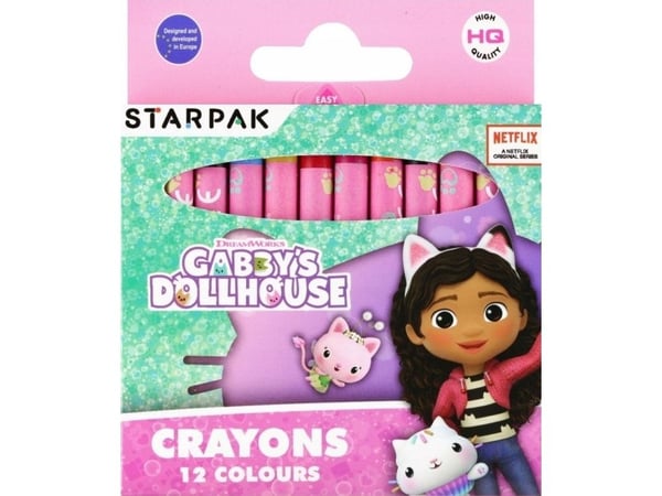 Starpak KREDKI WOSK 12KOL GABBY S DOLLHOUSE STK 12/144