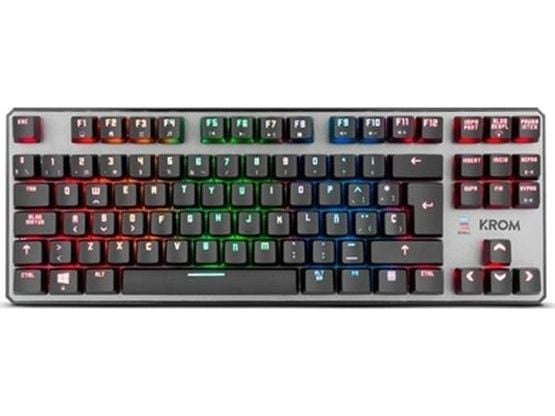KROM Kratos TKL - Tastatur - bakgrunnsbelyst - USB - tastsvitsj: rød svitsj
