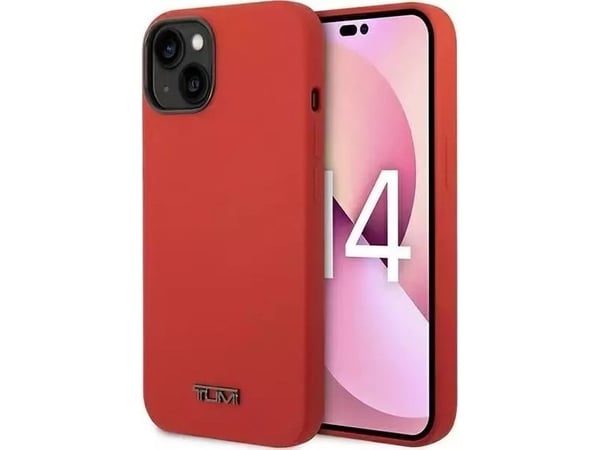 Deklas Tumi TUHCP14MSR hardcase i flytende silikon til Apple iPhone 14 Plus / 15 Plus 6,7" rød