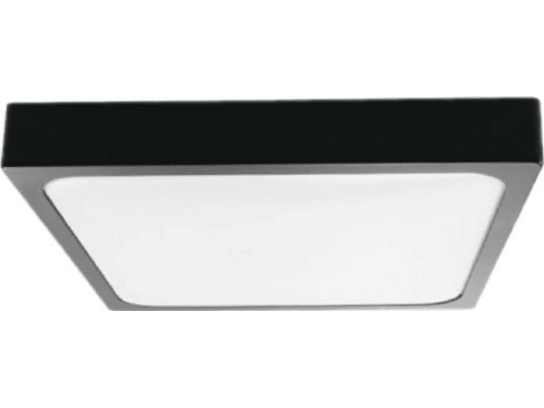 V-TAC taklampa LED kvadrat 24W 42cm med rörelsesensor V-TAC svart VT-8624S neutral
