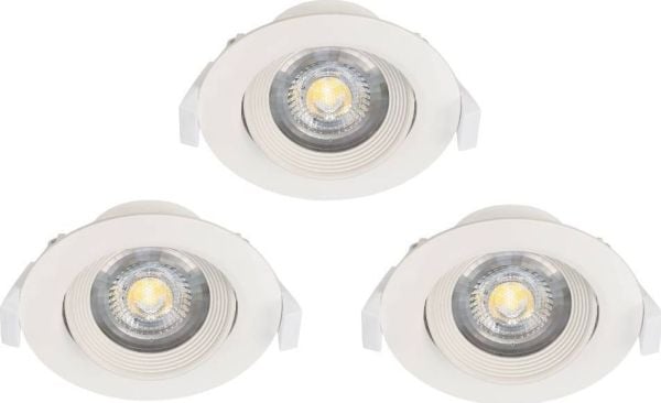 EGLO SARTIANO innfelt spotlight i hvit, 3 stk