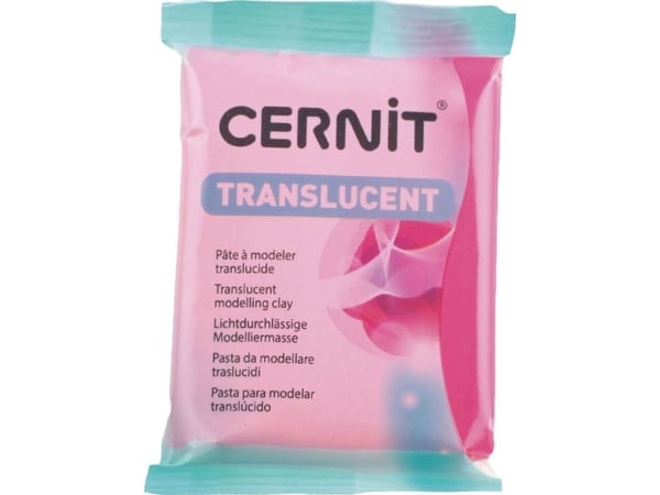 The Clay and Paint Factory Modelina Cernit transparant rubinröd 56 g