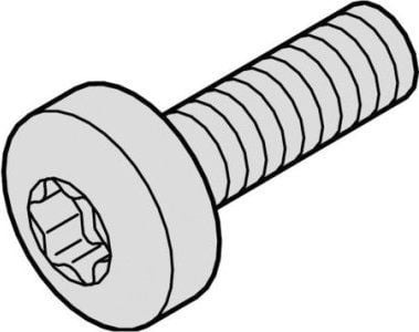 SCHROFF krageskrue SCHROFF, Torx M2,5 x 12,3 mm, nikkelforstål, 100 stk.