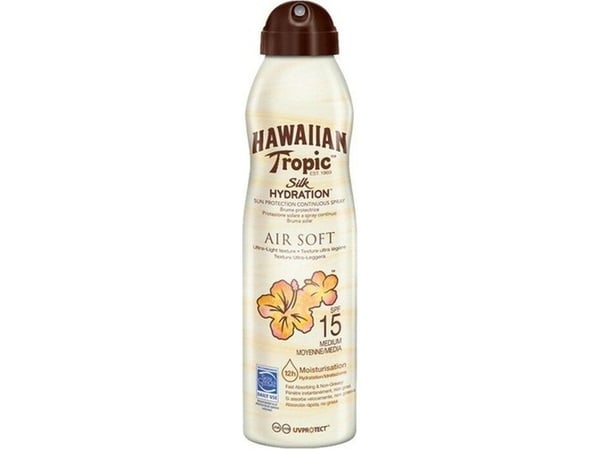 Hawaiian Tropic Sun Screen Spray Silk Air Soft Silk Hawaiian Tropic - Spf 15 - 177 ml Hawaiian Tropic Sun Screen Spray Silk Air Soft Silk Hawaiian Tropic - Spf 15 - 177 ml