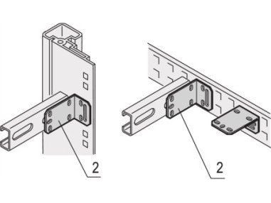Schroff monteringsbrakett Eurorack C-Rail for stativ stolper/bjelker