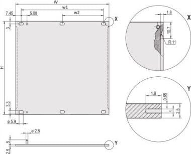SCHROFF FRONT PANEL EMC 6U 84HP - Racktillbehör - 6 U (30846771)