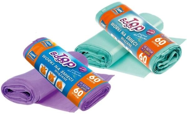 Ravi søppelposer strikket TOP BAGS 60 L 10 stk