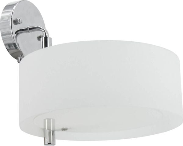 Mdeco vegglampe ELMDRS8006/1 8C i metall loftstil krom/hvit