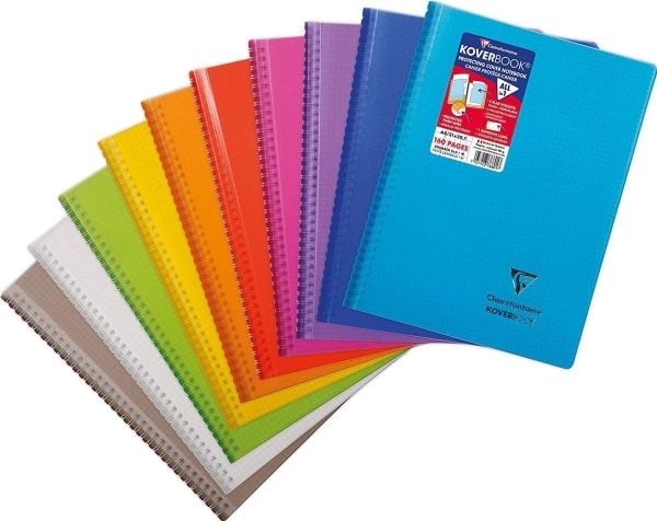 Notatbok A4 80k kort omslag PP (1 stk), miks farger
