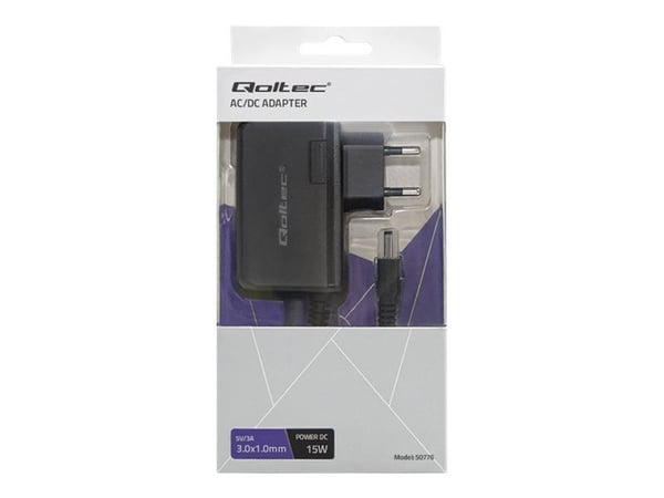 Qoltec 50776 - Strömadapter - AC 220-240 V - 15 Watt