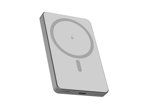 Sinox PRO trådløs Power Bank 5000 mAh. Grå