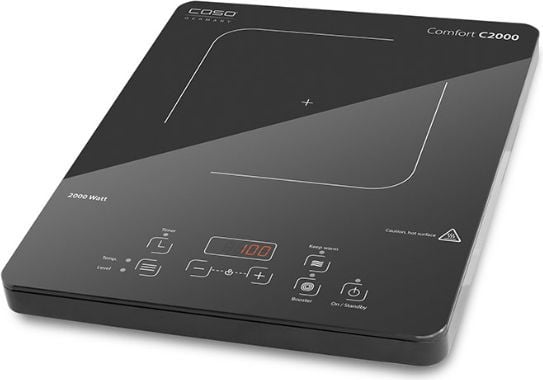 Caso Comfort C2000, Svart, Bänkdiskmaskin, Induktionshäll med zon, Glass-keramisk, 1 zone(s), 1 zone(s)