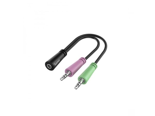 Hama - Audioadapter - 4-polsminijakk hunn til mini-phone stereo 3.5 mm hann - 15 cm - svart