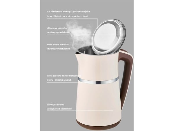 Maestro MR-030 elektrisk vattenkokare beige