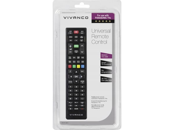 Vivanco RR 270, TV, IR trådlös, Tryckknappar, Svart