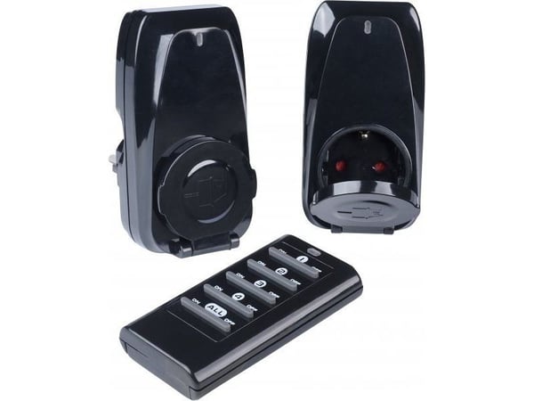 Vivanco FSS 21000B IP44 N, Utendørs, Sort, 25 m, IP44, Trådløs, 433,92 MHz