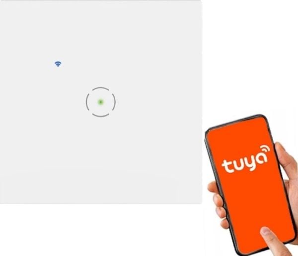 Orno Single Wi-Fi Tuya Smart Home upotettava kytkin, valkoinen