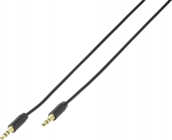 Vivanco 38767, 3.5mm, Hankjønn, 3.5mm, Hankjønn, 1 m, Svart