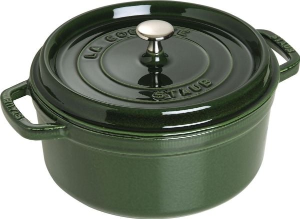 ZWILLING STAUB LA COCOTTE, Stekeform, Rund, Støpejern, Keramisk, Gass, Halogen, Induksjon, Forseglet Plate, Grønn, Emalje